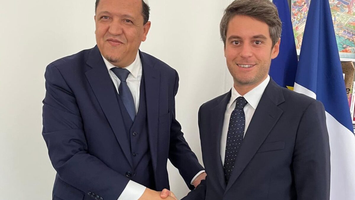 L’imam Chalghoumi rencontre Gabriel Attal à l’Assemblée nationale: "Je tiens à le remercier pour son engagement courageux contre l'islamisme en France." (DR)