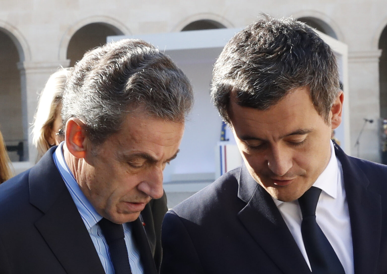 Gérald Darmanin a rendu visite à Nicolas Sarkozy à la prison de la Santé. (AP)