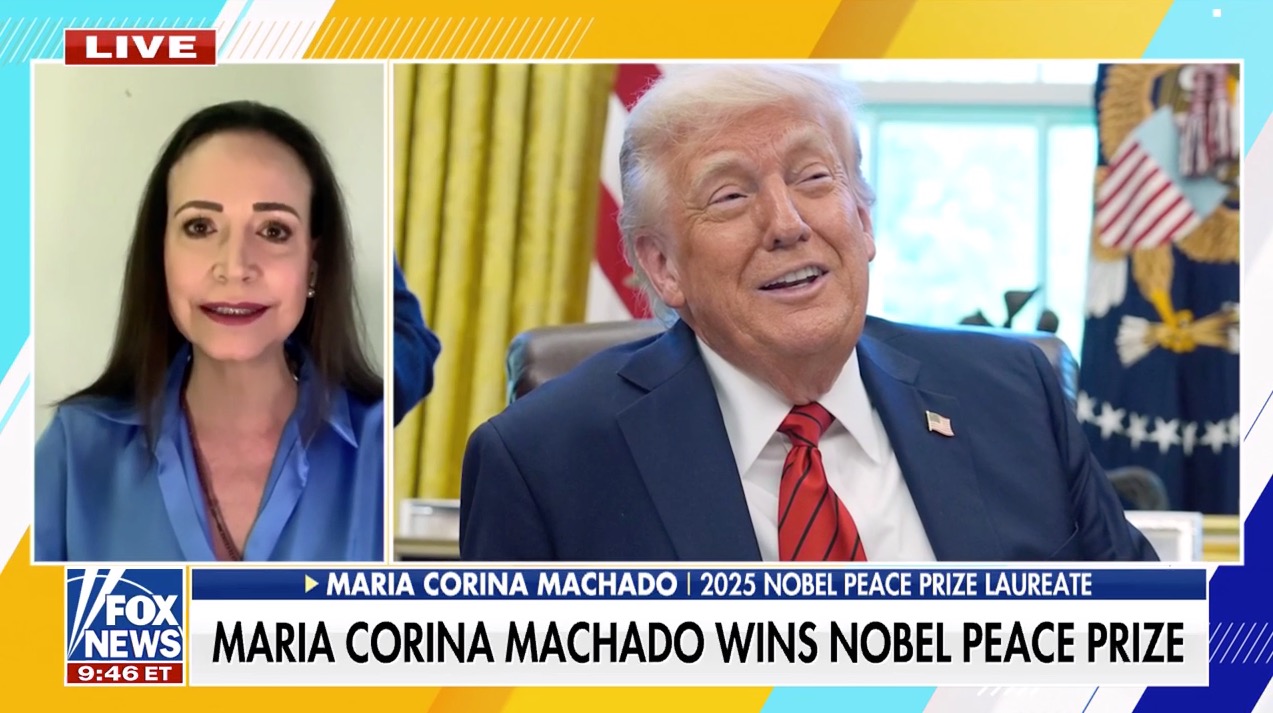 VIDÉO - María Corina Machado: "Je dédie ce prix Nobel de la paix à Donald Trump. Il le mérite ! Au nom du peuple vénézuélien, nous lui sommes reconnaissants."
