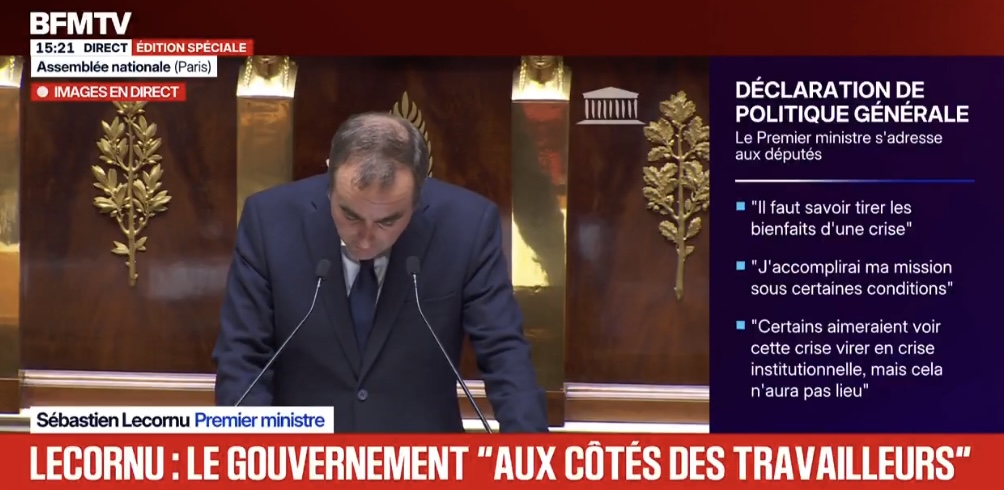 Retraites suspendues, 49.3 abandonné et virage social assumé... Ce qu'il faut retenir du discours de Sébastien Lecornu devant les députés