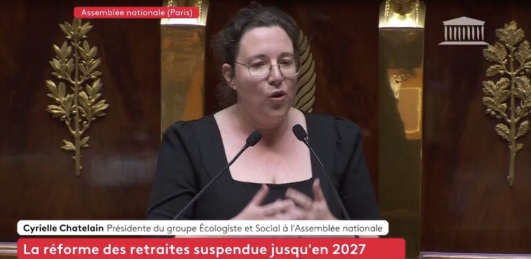 "La réforme des retraites devient l’assurance-vie des macronistes", dénonce Cyrielle Chatelain (EELV)