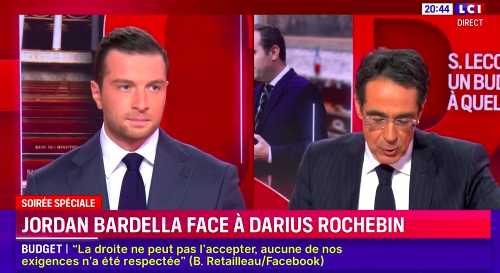Jordan Bardella : “La censure est possible, ça va se jouer à quelques voix”