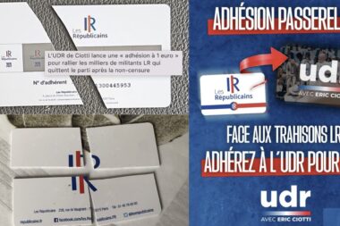 L’UDR de Ciotti lance une « adhésion à 1 euro » pour rallier les milliers de militants LR qui quittent le parti après la non-censure
