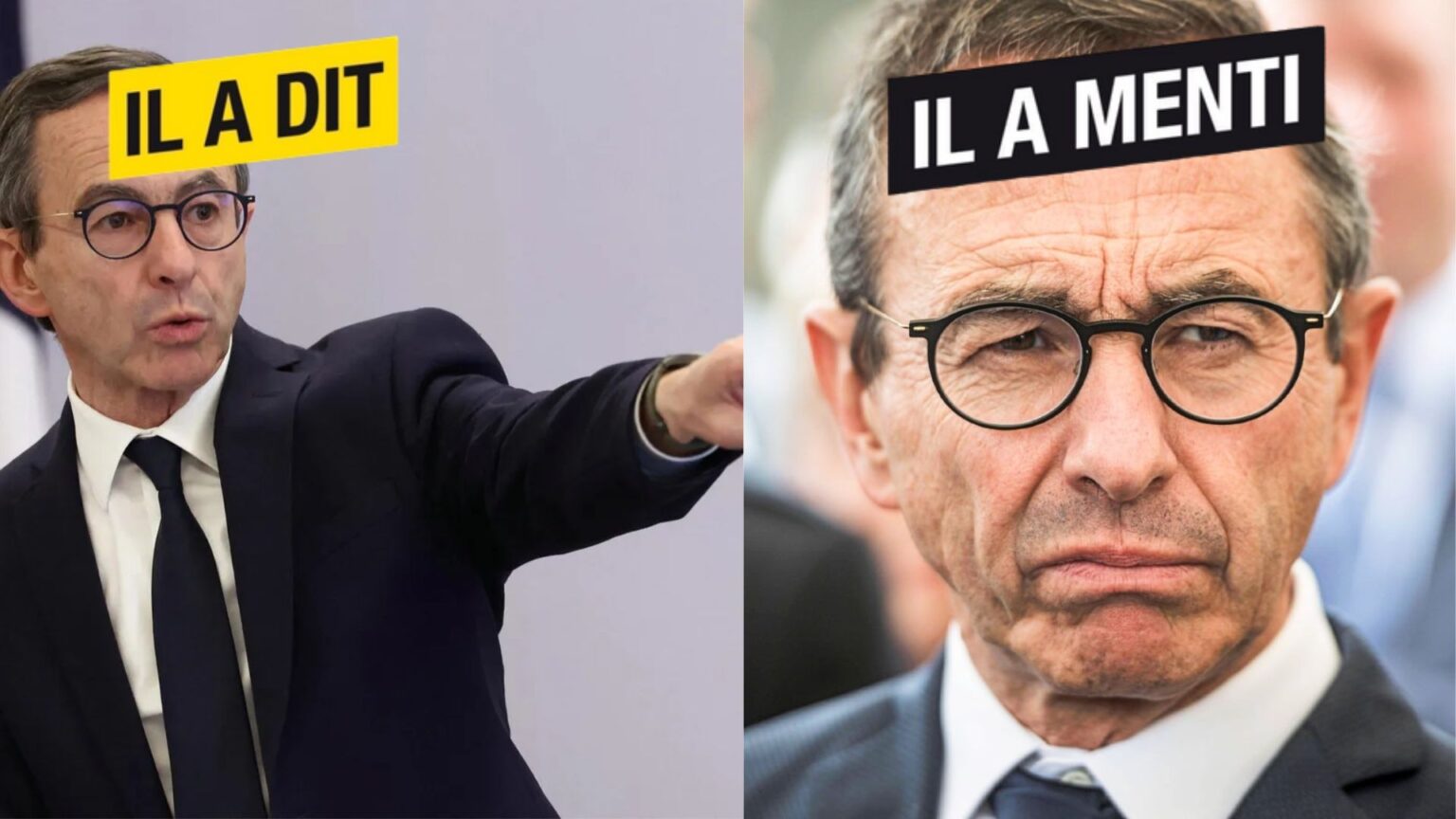 IL A DIT, IL A MENTI- Bruno Retailleau : l’exclusion ferme des ministre LR s’est transformée en simple suspension