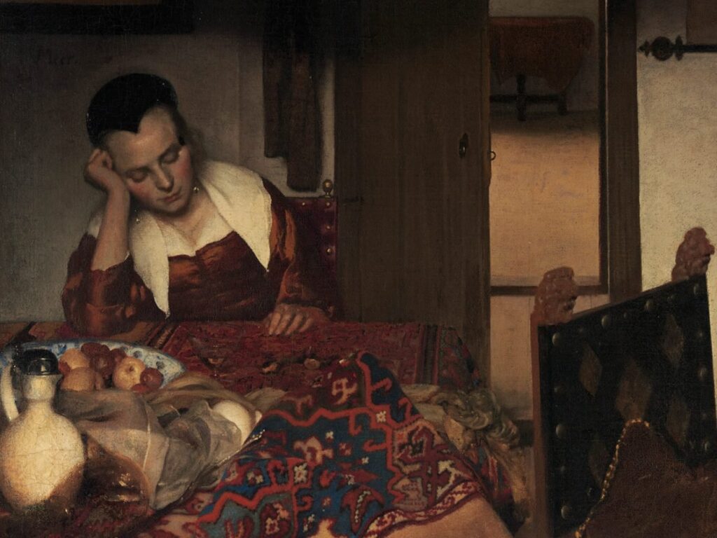 Un autoportrait caché de Vermeer découvert sous « Une jeune fille endormie »