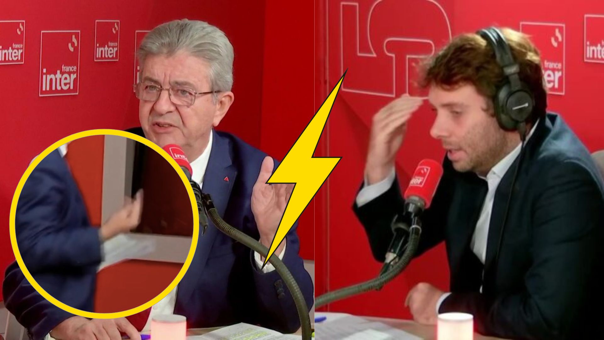 "Taisez-vous" Mélenchon quitte l'interview furieux et fait un doigt d’honneur à Benjamin Duhamel