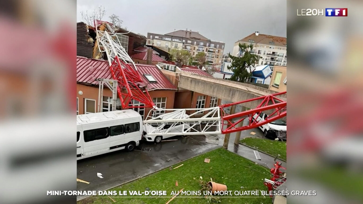 Une tornade frappe le Val-d’Oise : un mort et plusieurs blessés. (TF1)