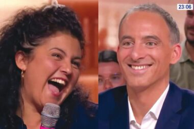 LCI : la très grande proximité entre Raphaël Glucksmann et une spectatrice, censée être neutre, suscite de nombreuses interrogations. (LCI)
