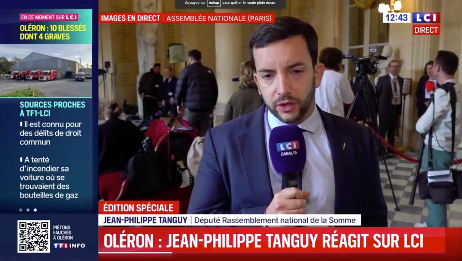 Attaque à la voiture-bélier sur l’île d’Oléron : l’assistante parlementaire de Pascal Markowsky (RN) en urgence absolue. (LCI)