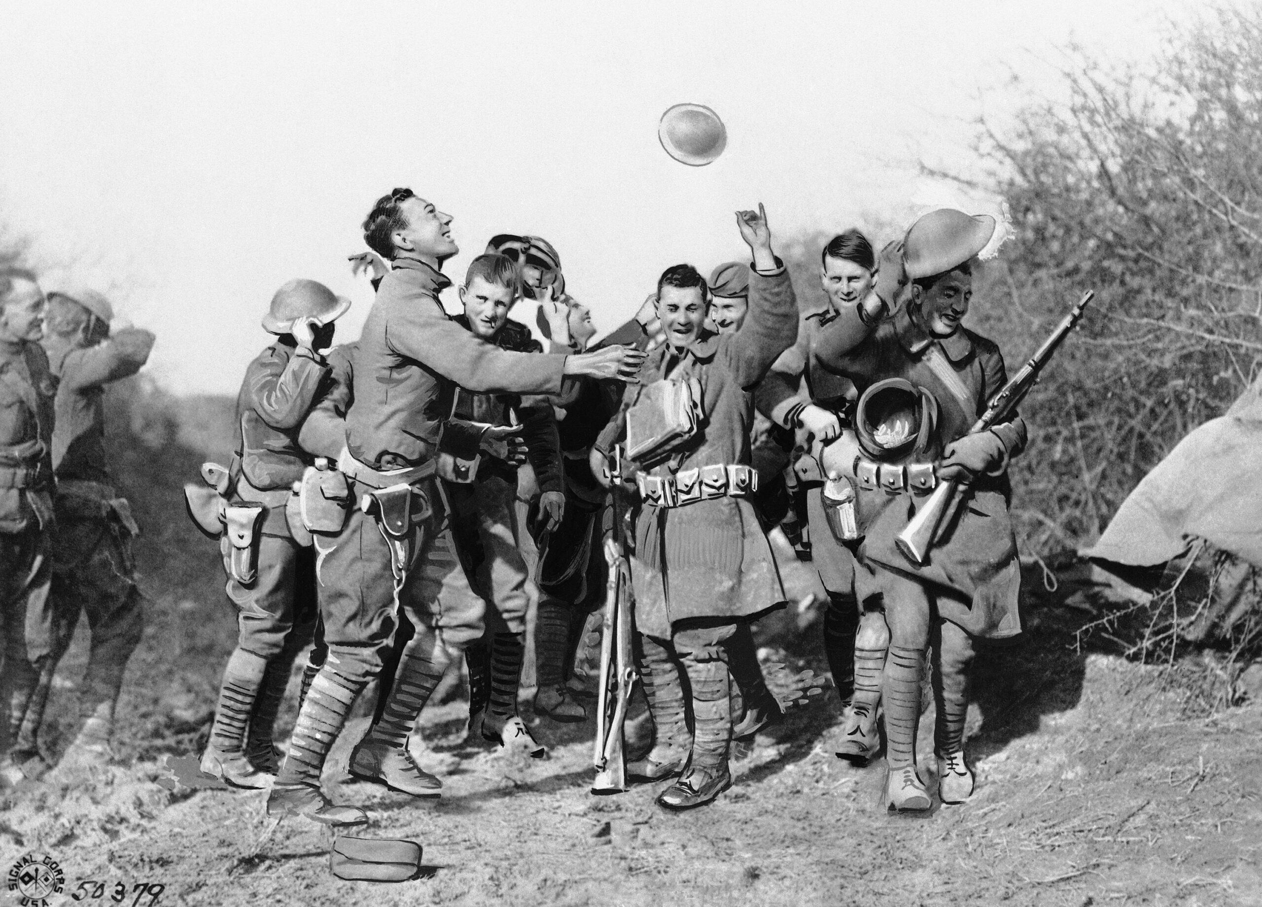 American Infantry Celebrate News Of Armistice On Nov. 11, 1918 In France. (Ap Photo) Ap Photo
