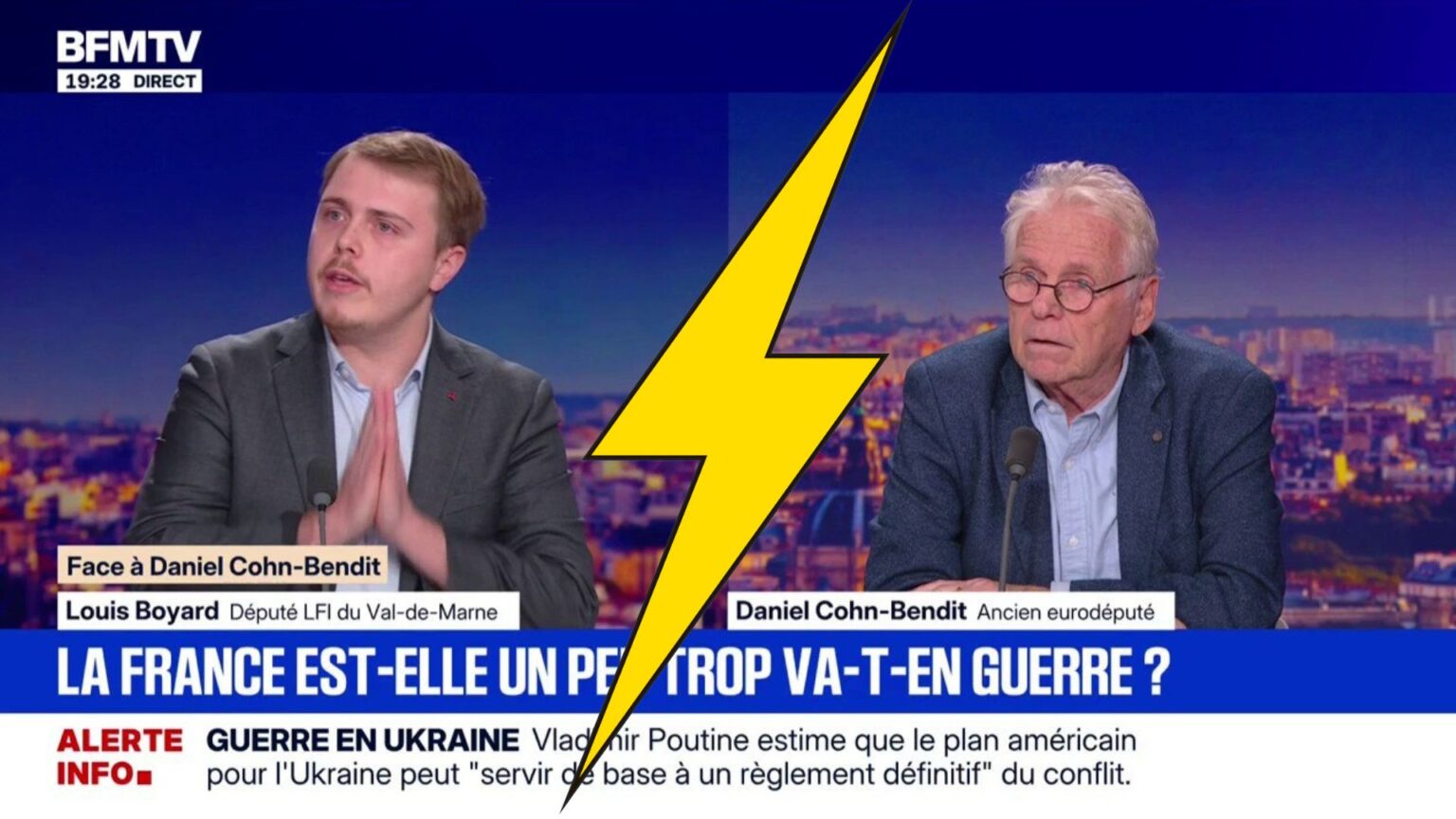 « Oh mon petit » : échange explosif entre Daniel Cohn-Bendit et Louis Boyard sur BFMTV