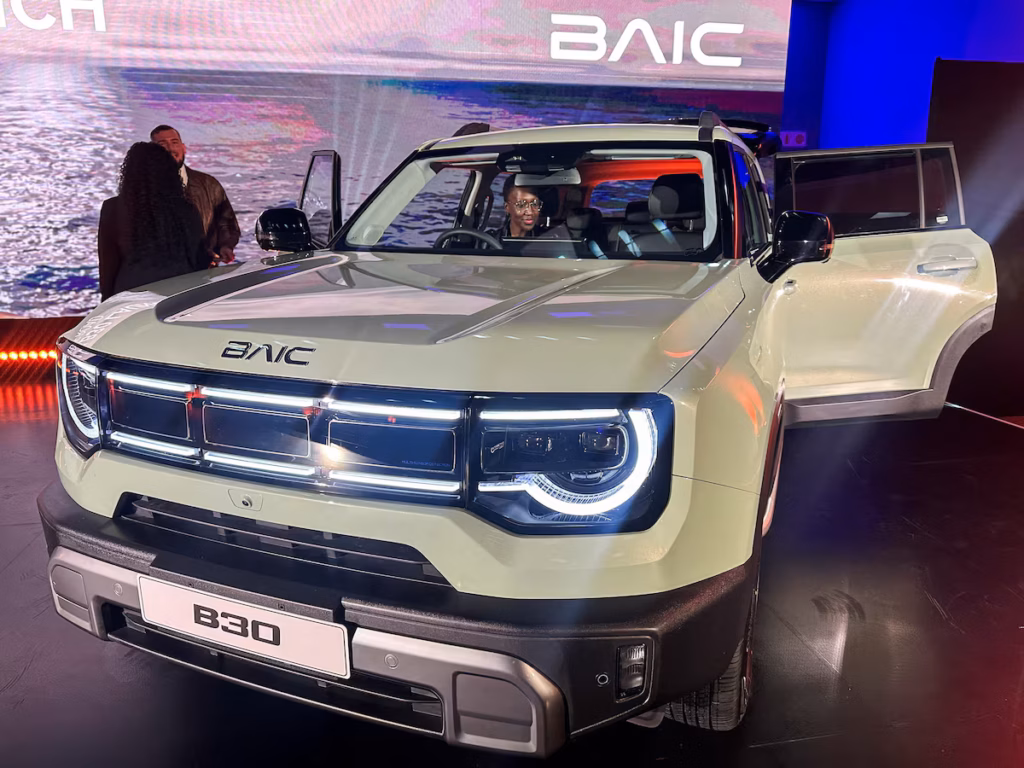 Le constructeur chinois BAIC lancera l’assemblage du SUV B30 en Afrique du Sud dès janvier 2026 (AP)