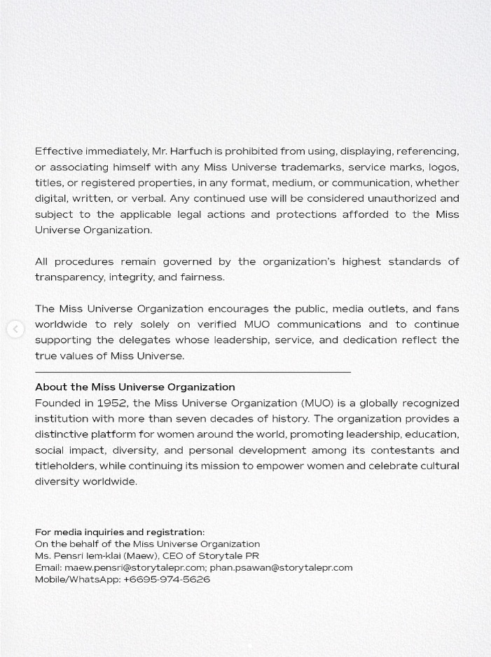 Miss Univers Reconnaît Maladroitement Avoir Choisi Les Finalistes Sans Consulter Le Jury  