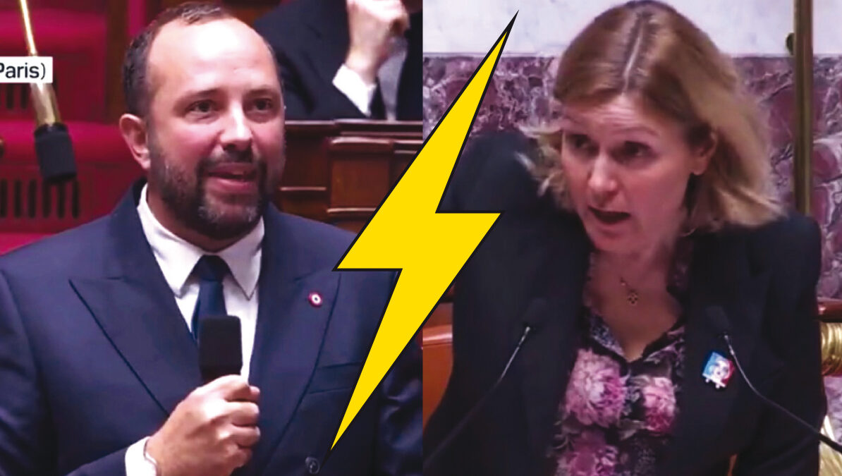 Clash à l'Assemblée. Gérault Verny demande à Sandrine Rousseau de ne plus hurler. Yaël Braun-Pivet la défend: "Je ne tolérerai aucune attaque sexiste dans cet hémicycle! C'est fini!" (DR)