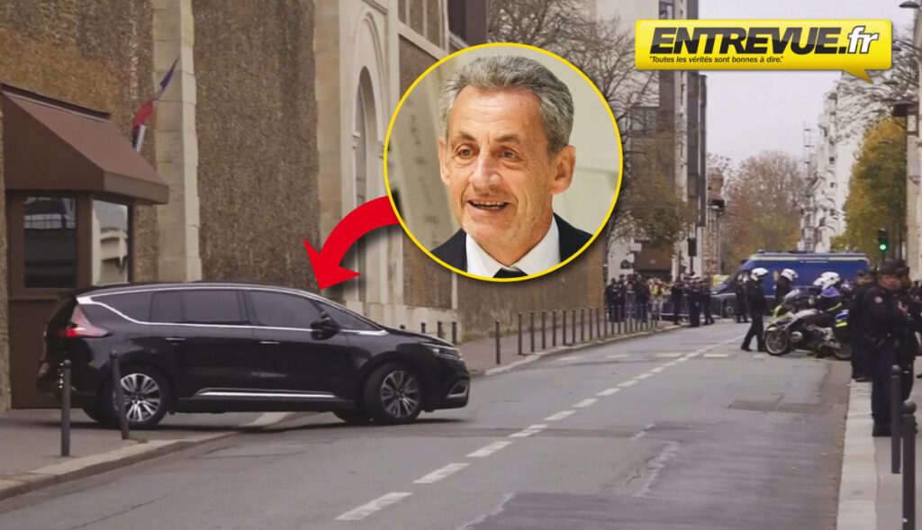 VIDÉO - Nicolas Sarkozy a quitté la prison de la Santé après la décision de la cour d'appel de paris de le remettre en liberté. (AP,DR)