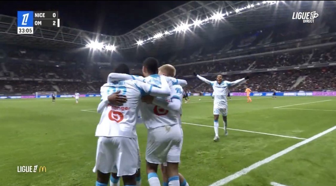 Ligue 1 – L’OM s’impose à Nice 5-1. Le PSG reçoit Le Havre ce soir au Parc des Princes. (Ligue 1+)
