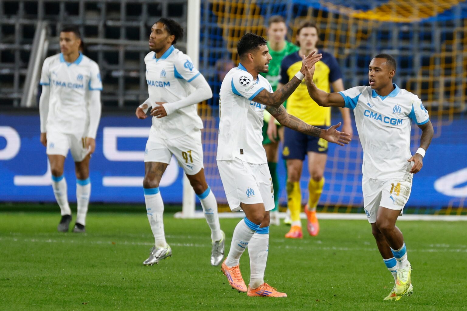 Marseille s’impose de justesse face à l’Union Saint-Gilloise et se relance en Ligue des champions. (AP)