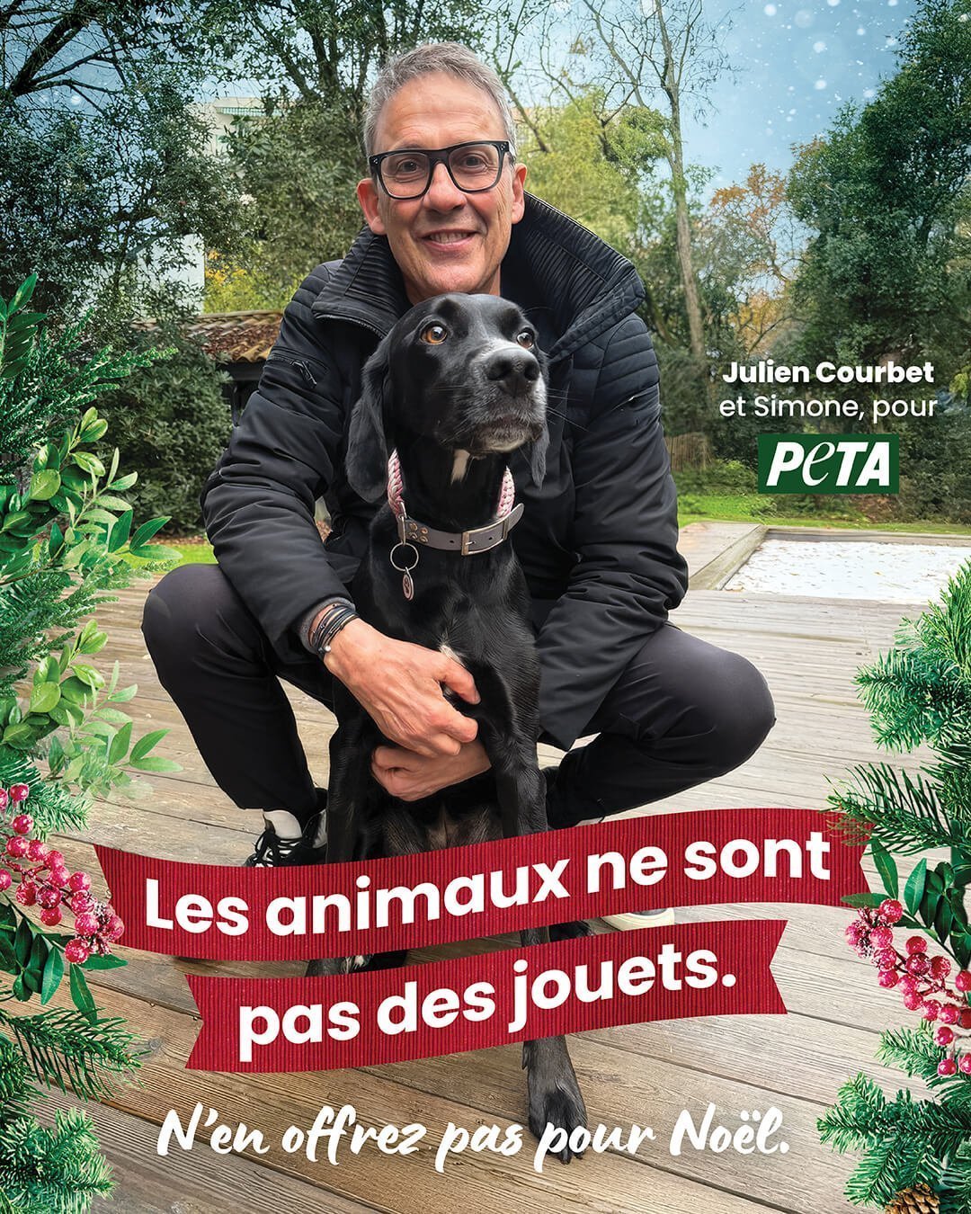Julien Courbet S’associe À Peta Pour Appeler À Ne Jamais Offrir D’animaux Comme Cadeaux De Noël