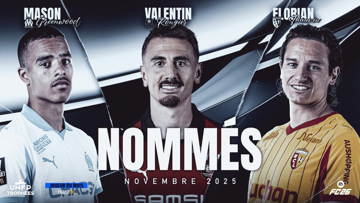 Ligue 1 – Greenwood, Thauvin et Rongier nommés  pour le trophée UNFP du joueur du mois de novembre. (DR)