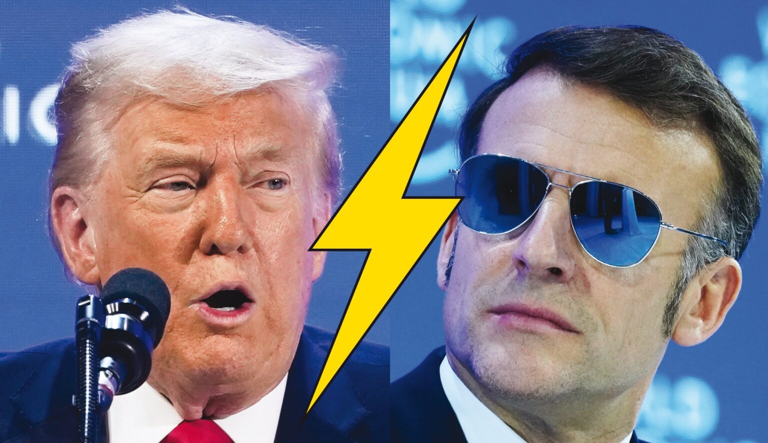 Trump se moque de Macron: "J'ai vu Emmanuel Macron avec ses magnifiques lunettes de soleil. Il faisait le dur!" (AP, Entrevue)