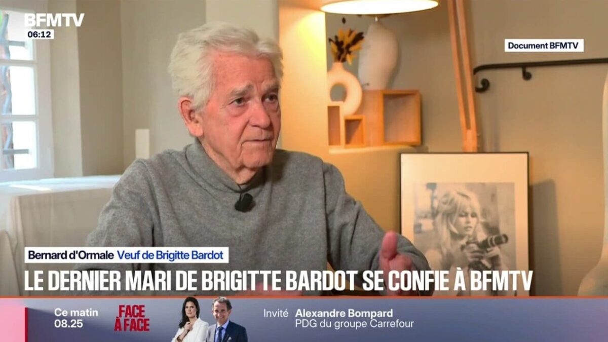 "Elle ne méritait pas de souffrir." Le mari de Brigitte Bardot, Bernard d’Ormale, raconte les derniers instants de sa femme. (BFMTV)