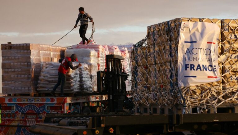 Ein neuer französischer Konvoi sticht in See, um palästinensische Zivilisten zu unterstützen.