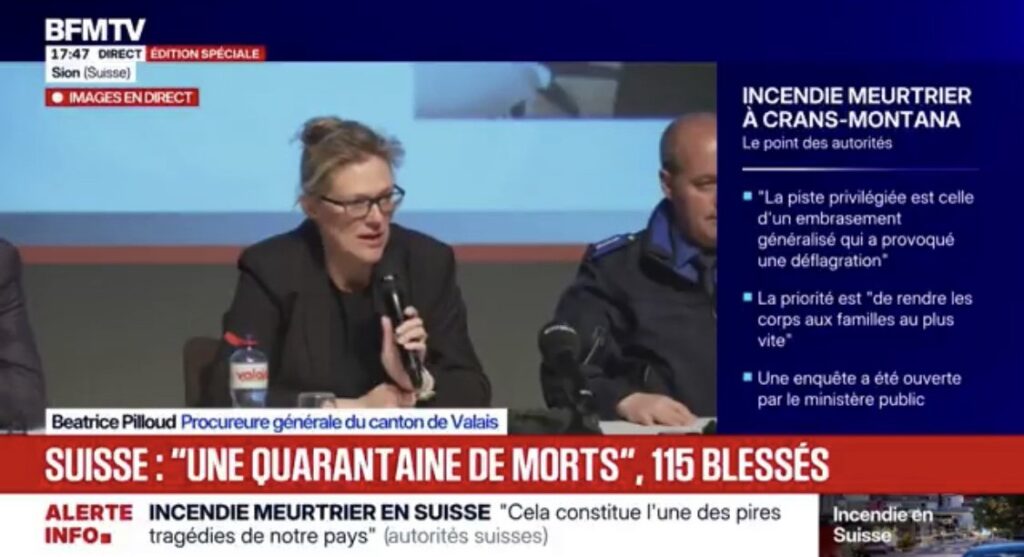 Incendie à Crans-Montana : une quarantaine de morts et 115 blessés dans l’un des pires drames suisses. Le bilan pourrait s’alourdir