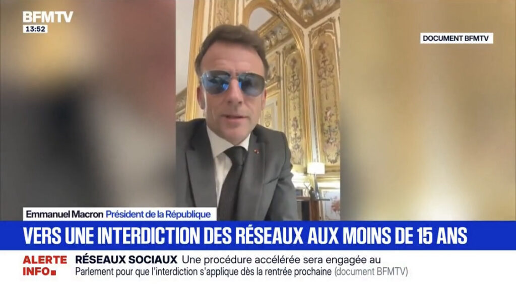 Emmanuel Macron engage la procédure accélérée pour interdire l’accès aux réseaux sociaux aux moins de 15 ans BFMTV