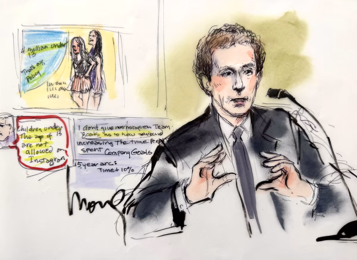 At the Los Angeles trial, Mark Zuckerberg denied that Instagram targets children despite internal documents