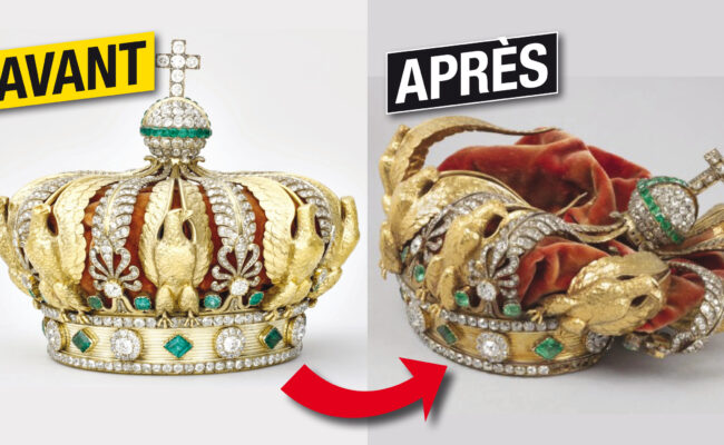 Le Louvre publie des photos de la couronne d’Eugénie endommagée. (Louvre, Entrevue)