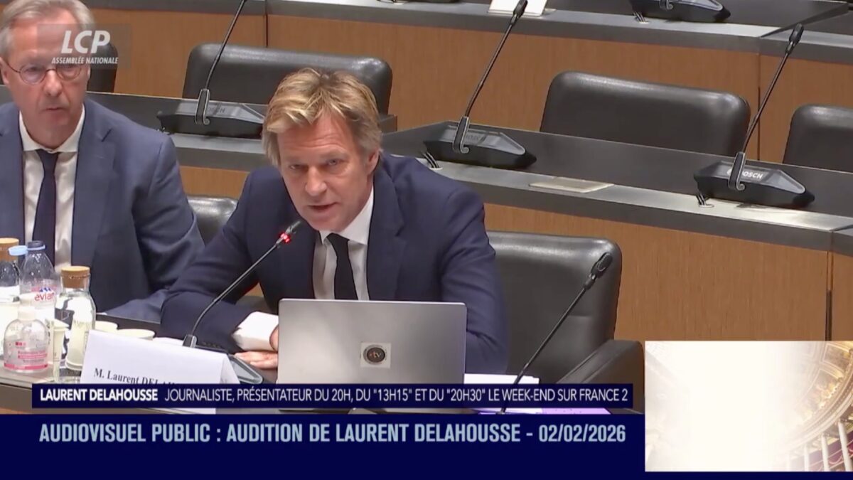 Laurent Delahousse entendu à son tour à l'Assemblée: "L'audience n'est pas la priorité." (LCP)
