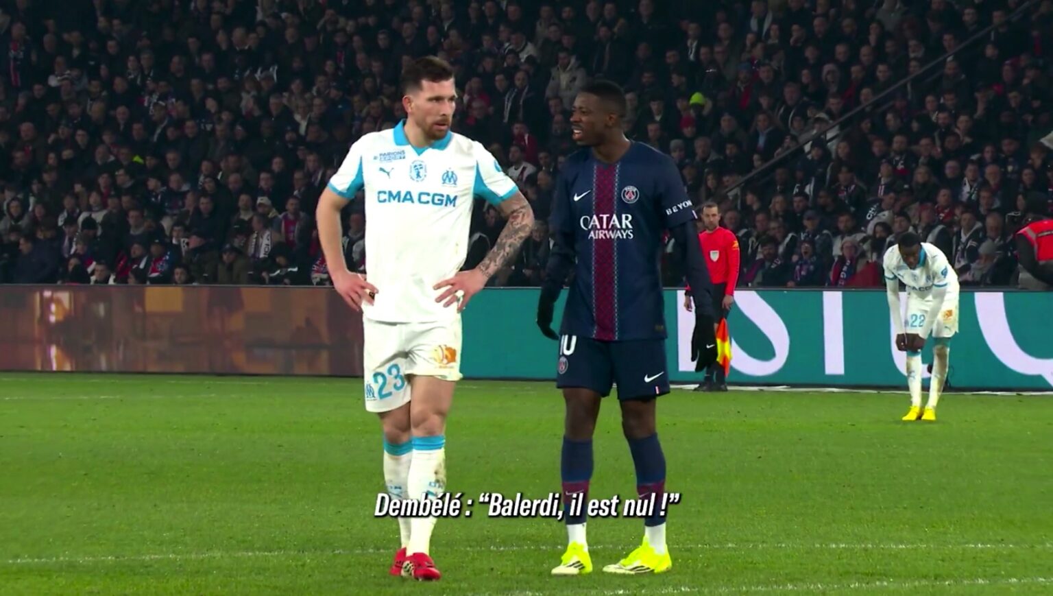 VIDÉO - Ousmane Dembelé à un joueur marseillais pendant PSG-OM: "Balerdi, il est nul! Il ouvre tout le temps sa bouche."