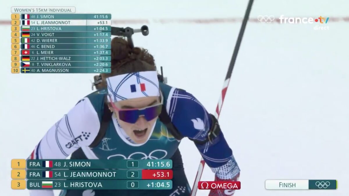 JO - Doublé pour la France en biathlon: Julia Simon décroche l’or, Lou Jeanmonnot l’argent