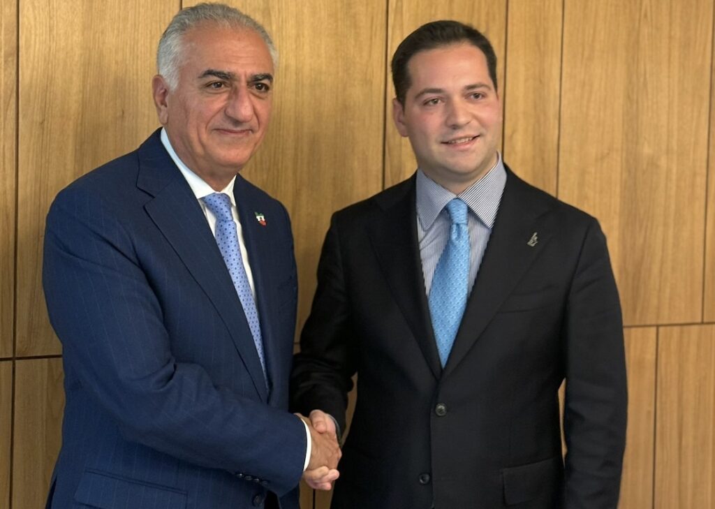 Alessandro Bertoldi, Roberto Bagnasco e parlamentares italianos se reúnem com Reza Pahlavi