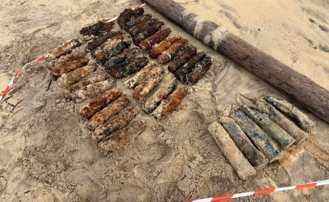 L’effondrement d’un bunker met au jour 39 obus datant de la Seconde Guerre mondiale sur le littoral girondin
