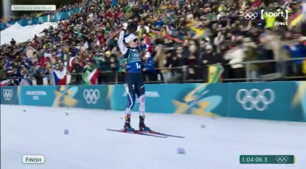 — JO – Médaille d’or pour la France dans le relais mixte de biathlon