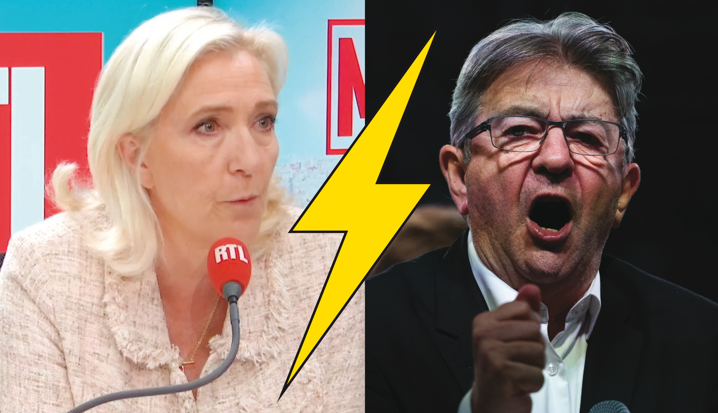 Pour Marine Le Pen, les propos de Jean-Luc Mélenchon sont bien pires que ceux reprochés à son père, Jean-Marie Le Pen. (DR, Entrevue)