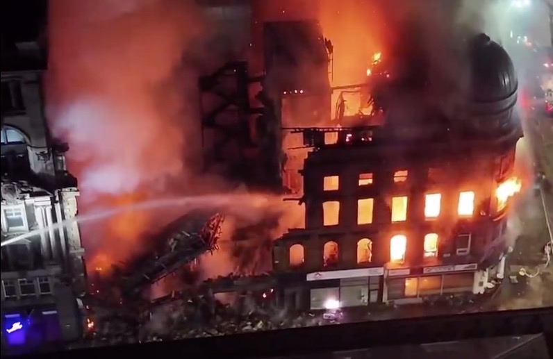 Incendie près de la gare de Glasgow : le trafic ferroviaire paralysé, le centre-ville évacué. (DR)