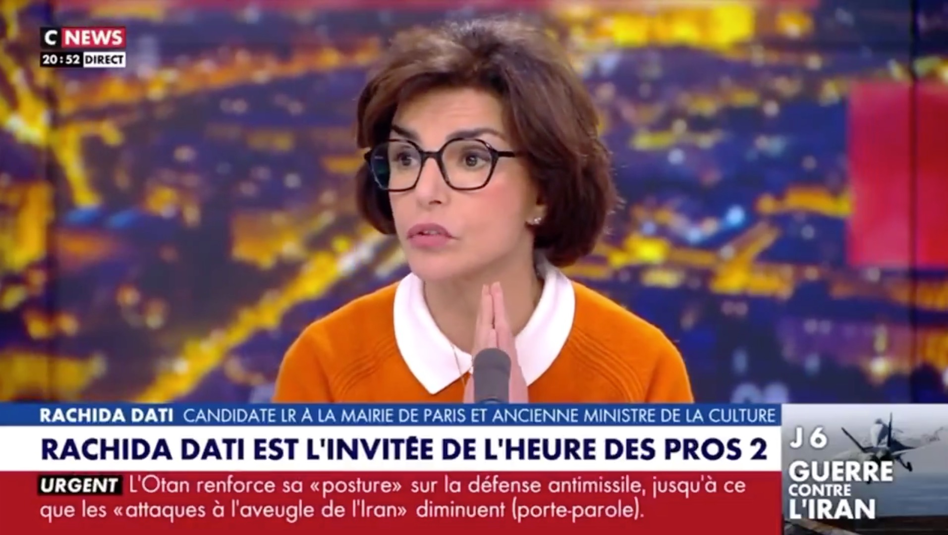 Municipales à Paris : Rachida Dati exclut toute alliance avec Sarah Knafo. (CNews)