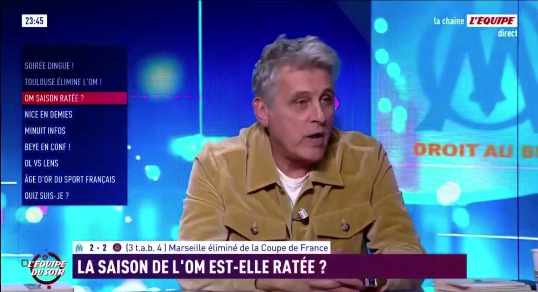 VIDÉO - Éric Blanc :  «L'OM, c'est comme une strip-teaseuse. Tu ne sais pas si elle va enlever le haut ou le bas en premier, mais elle termine à poil.» 