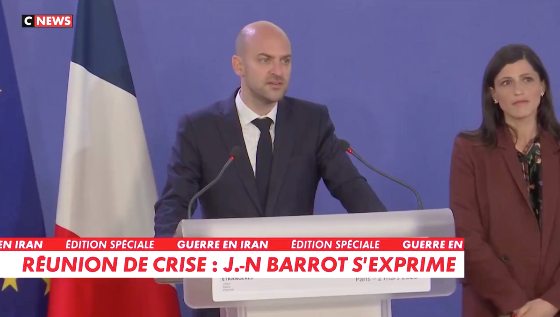 Jean-Noël Barrot: "Le Hezbollah a commis une lourde faute. La France est prête à participer à la défense des pays du Golfe."