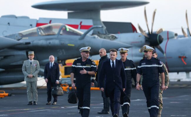 Macron attendu à Saint-Nazaire pour baptiser le futur porte-avions français