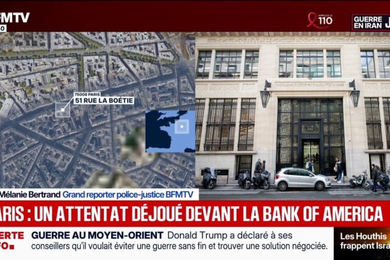 Tentative d’attentat contre la Bank of America à Paris : la piste iranienne évoquée