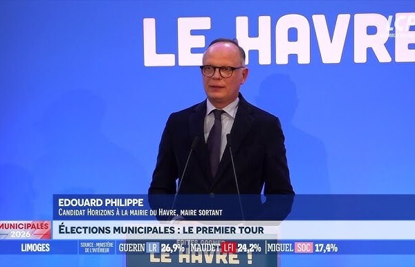 Municipales 2026 : L'ancien premier ministre Édouard Philippe (Horizons) réélu maire du Havre avec 47,71 %