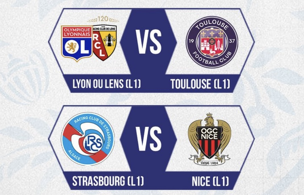 — Coupe de France : découvrez le tirage au sort des demi‑finales