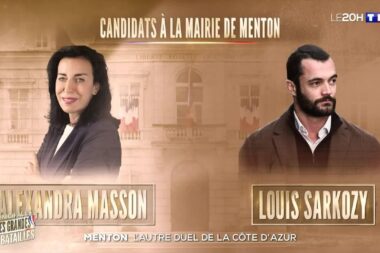 Municipales Menton : Alexandra Masson (RN-UDR) en tête, Louis Sarkozy troisième RN-UDR