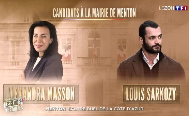 Municipales Menton : Alexandra Masson (RN-UDR) en tête, Louis Sarkozy troisième RN-UDR Municipales Menton : Alexandra Masson (RN-UDR) en tête, Louis Sarkozy troisième RN-UDR