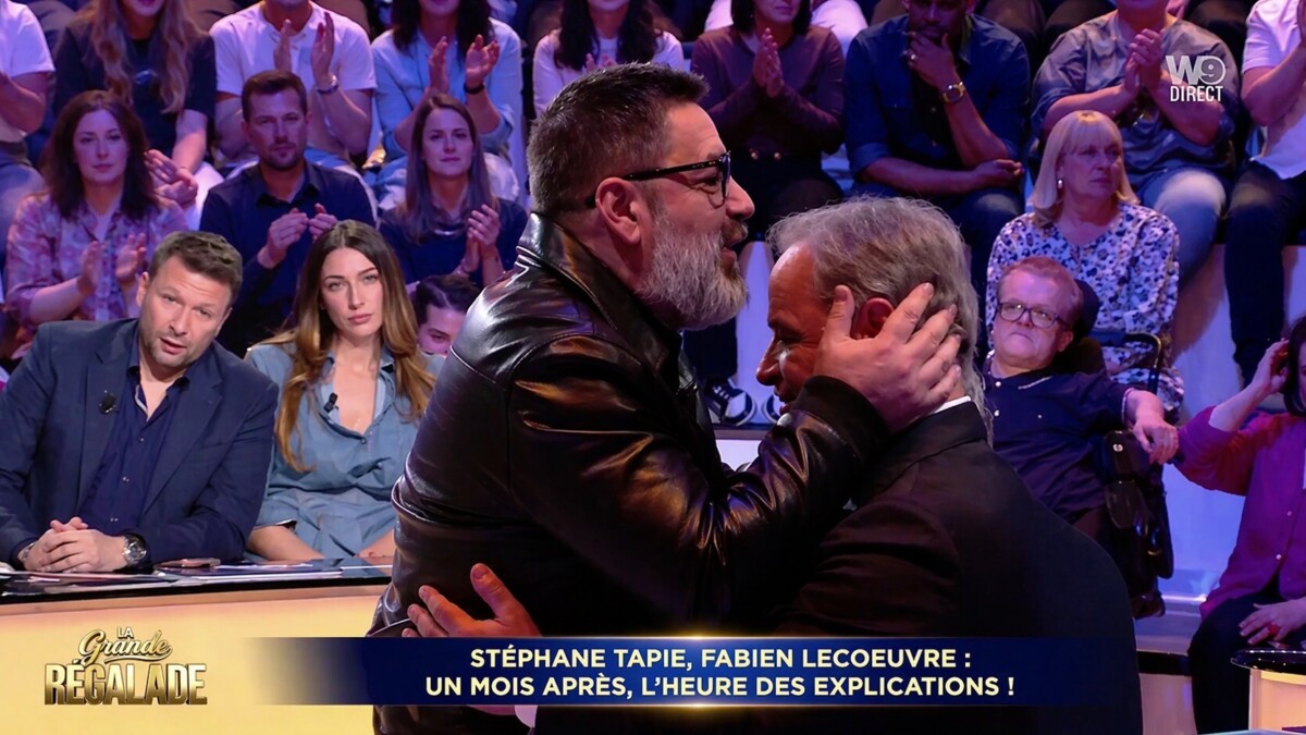 VIDÉO - Fabien Lecœuvre et Stéphane Tapie se réconcilient en direct chez Cyril Hanouna