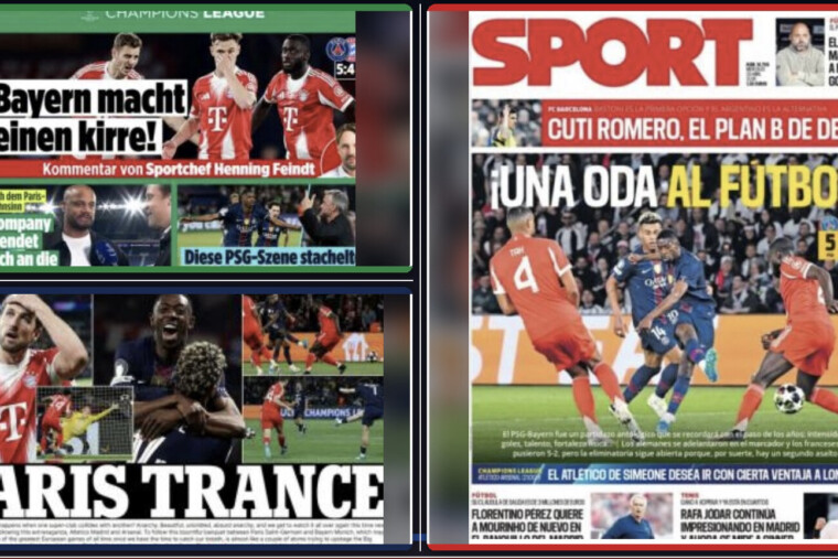 — PSG-Bayern : la presse étrangère salue une demi-finale spectaculaire