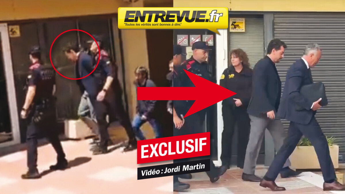 EXCLU ENTREVUE - Mort du fondateur de Mango : la vidéo de son fils menotté, puis libéré contre une caution d’un million d’euros. ( Vidéo et photo : Jordi Martin )